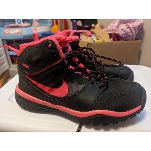 Nike Kids' DUAL FUSION HILLS MID PS Preschool Shoe Black/Pink 685622-002 Sz 1.5y